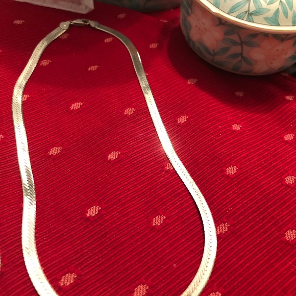 Vintage Italy 🇮🇹 Herringbone 925 6mm Necklace with matching bracelet. - Picture 4 of 14